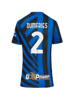 Inter Milan Denzel Dumfries #2 Zenski Domaci Dres 2024-25 Kratak Rukavima